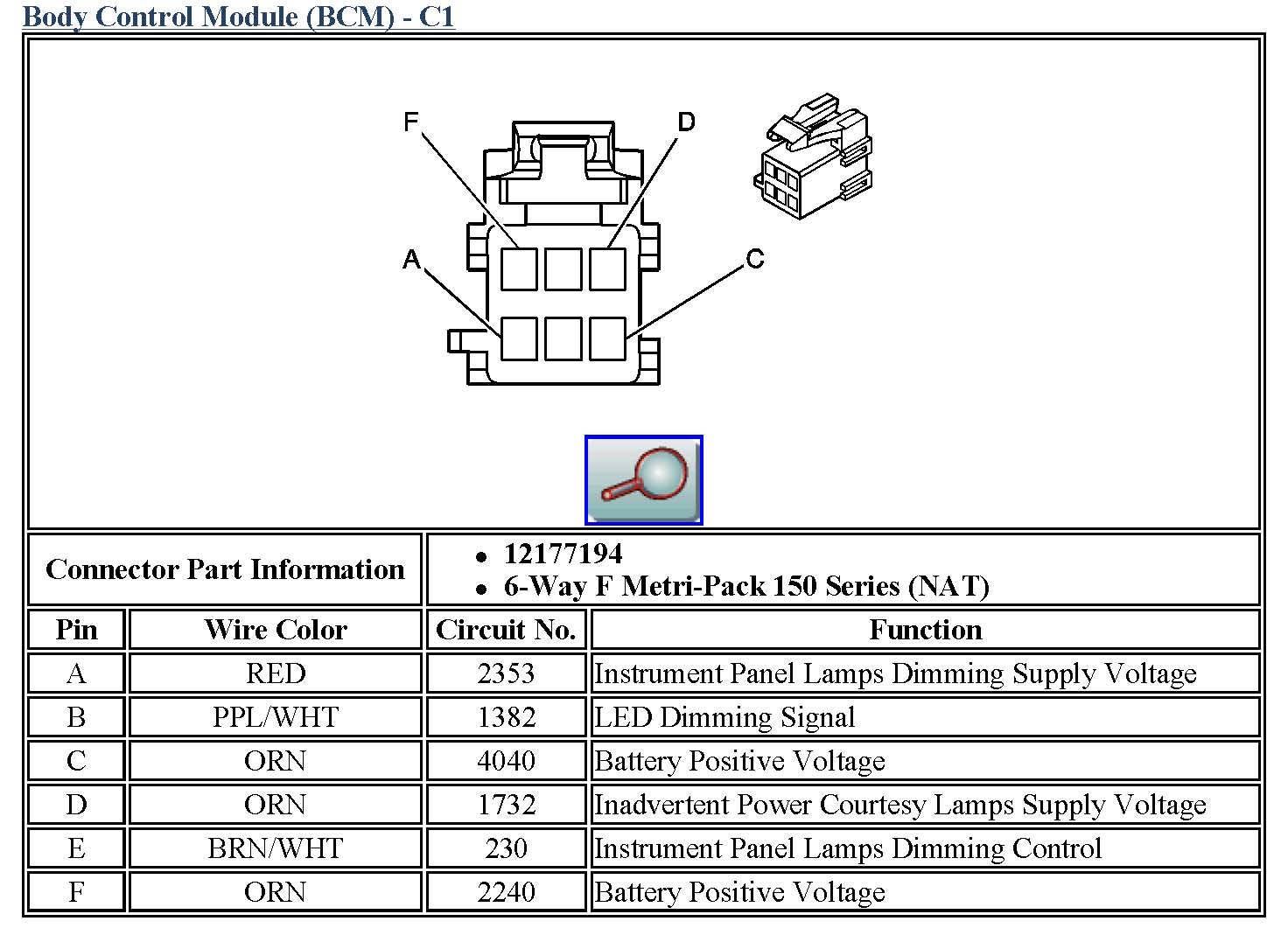 Gm Body Control Module Wiring Diagram - Free Wiring Diagram