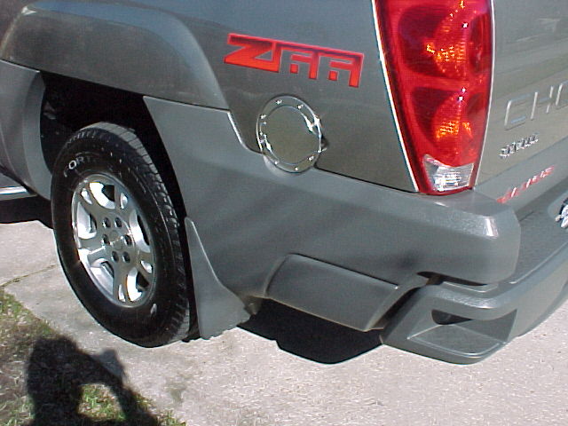Mud Flaps on Av with Cladding. Chevy Avalanche Fan Club of North